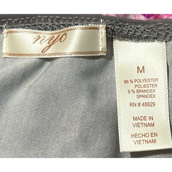 NYC Women's Gray Purple Pink Maxi Adjustable Spaghetti Strap Summer Dress Size M - Picture 5 of 6